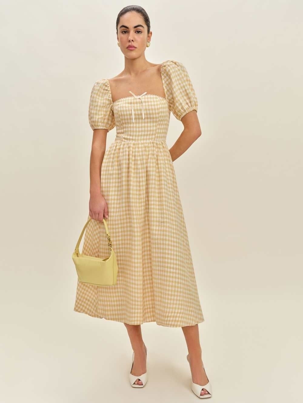 NWT Reformation Marella Linen Dress Size 6